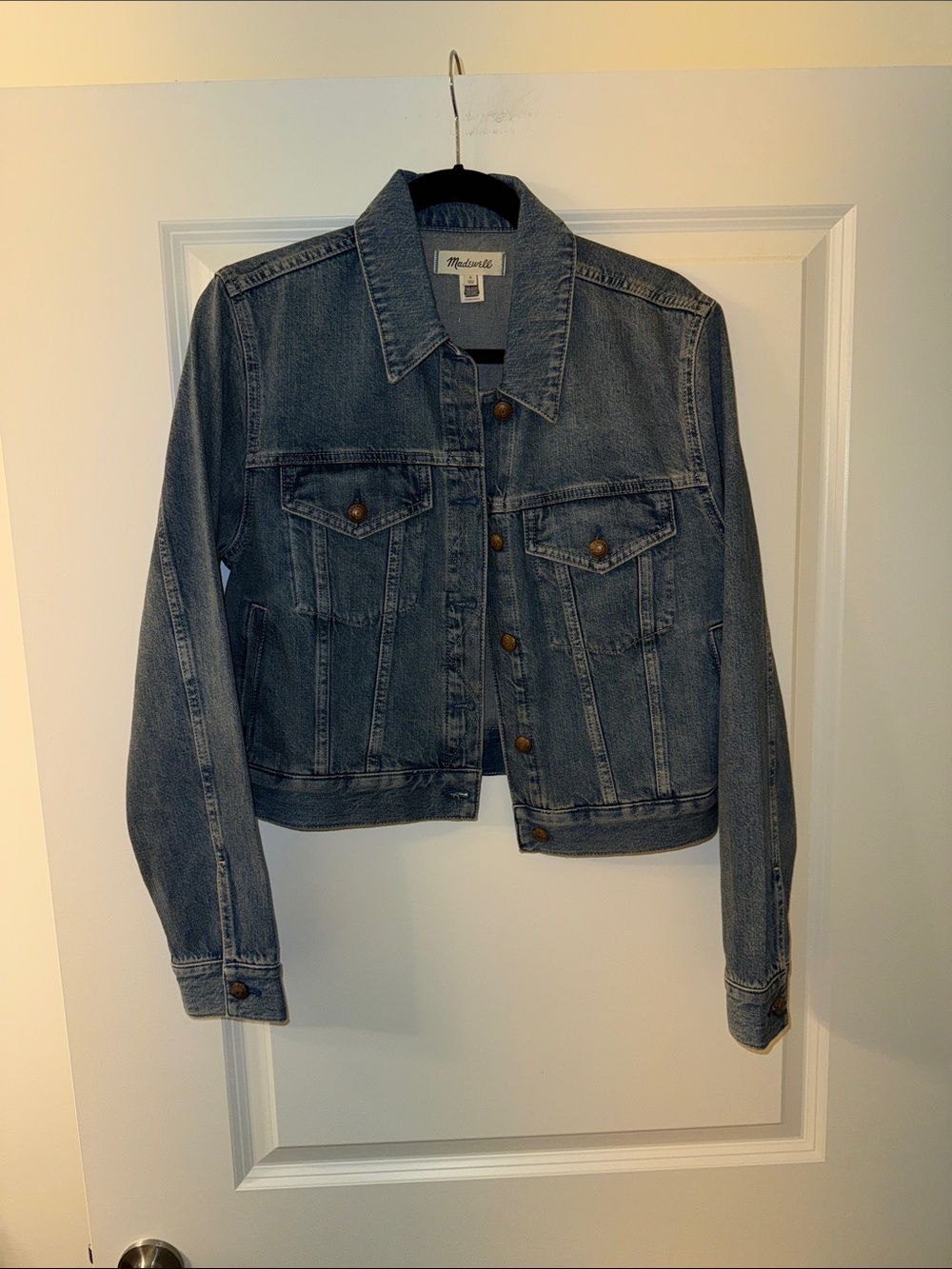 Madewell Cropped 100% Cotton Denim Jacket